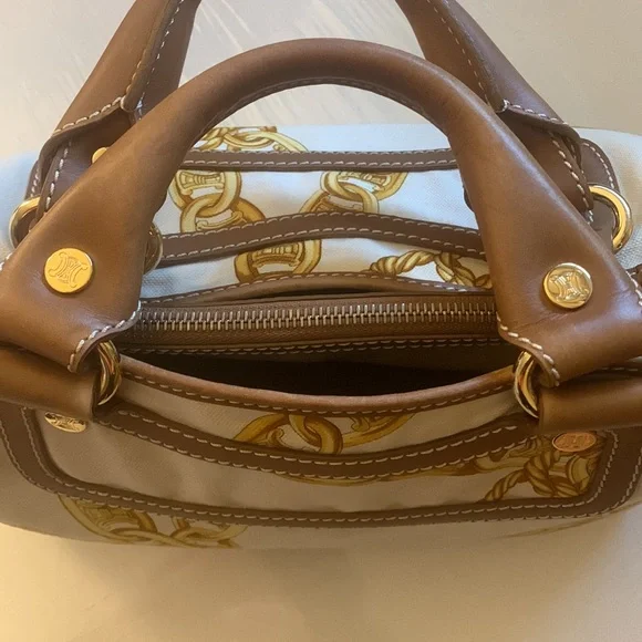 COPY - Celine Boogie handbag. Canvas and leather